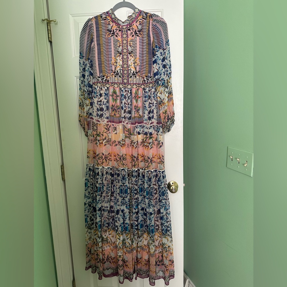 Anthropologie Multicolor Floral Maxi Dress
